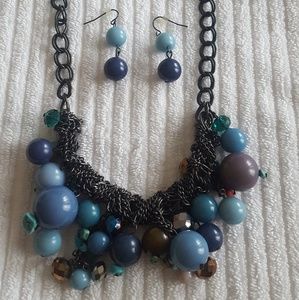 Necklace and earrings